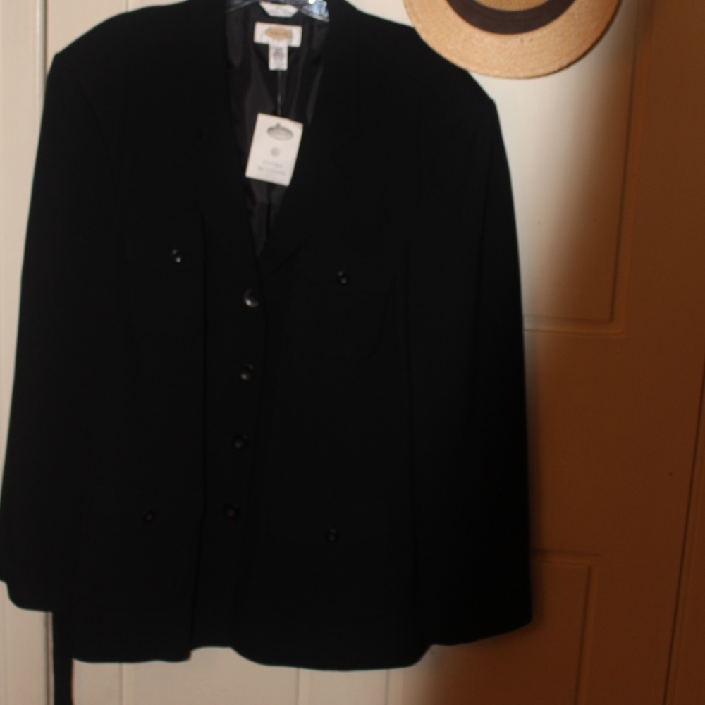 Black belted suit coat from Talbots